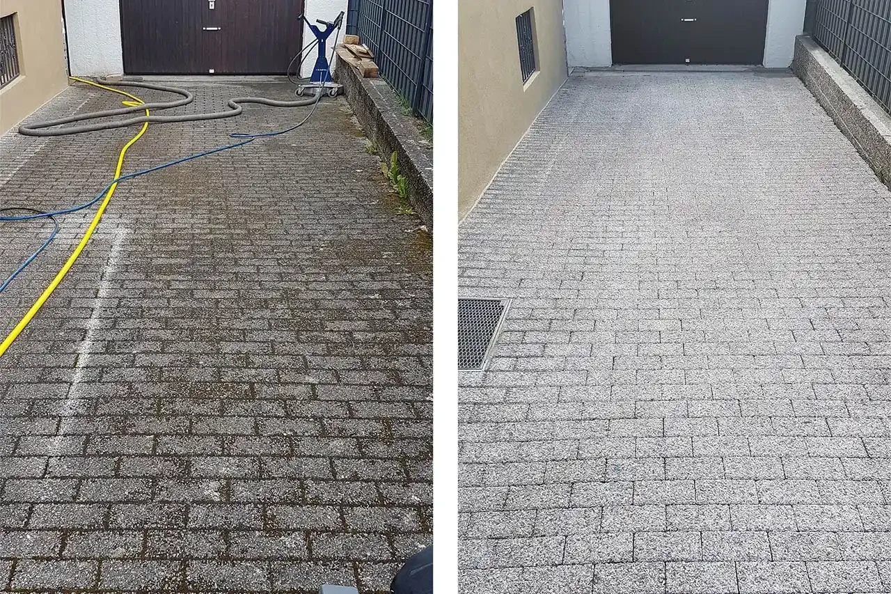 Terrasse remise au propre après un nettoyage adapté au revêtement extérieur